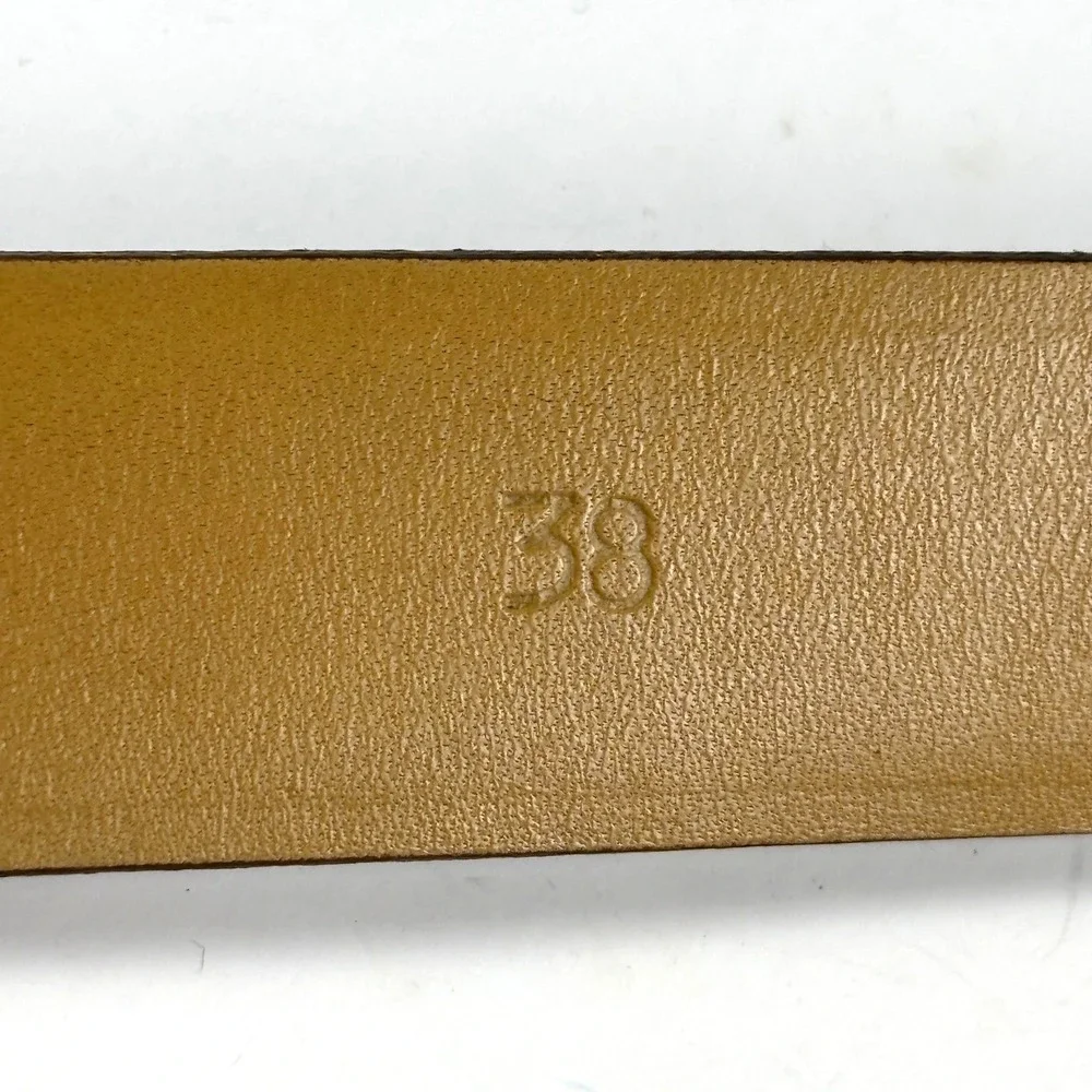 Johnston & Murphy Leather Belt Mens 38 Brown Textured Made in USA‎ Dress Classic